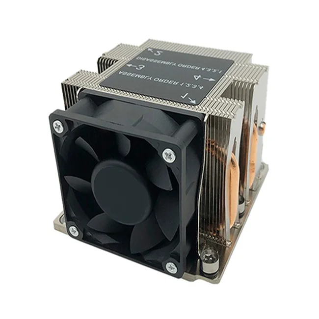 Hongyi Supermicro SNK-P0068AP4 2U LGA3647 Square active CPU cooler heat sink LGA 3647 server heatsink radiator with 4pin PWM fan