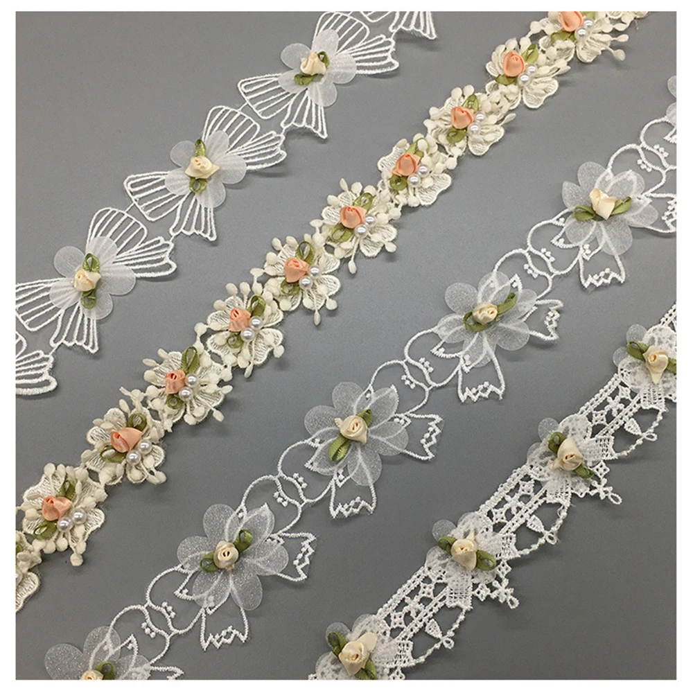 Hot Sale High quality new design cotton lace fabrics soluble lace trimming embroidered Lace
