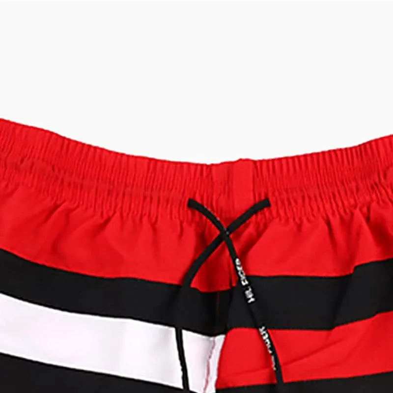 New Swim Trunks Board Drawstring Elastic Waist Block Comfort Breathable Short Casual Holiday mens running shorts