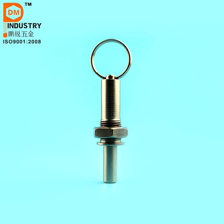 18-8 Stainless steel spring lock rounded retainer clevis pin with chain and key ring