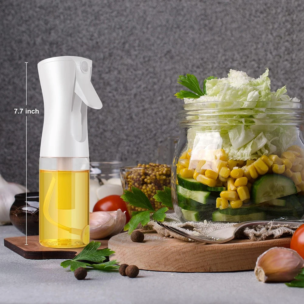Olive Oil Sprayer for Cooking 200ml Glass Oil Dispenser Bottle Spray Mister Refillable Oil Vinegar Spritzer Spray