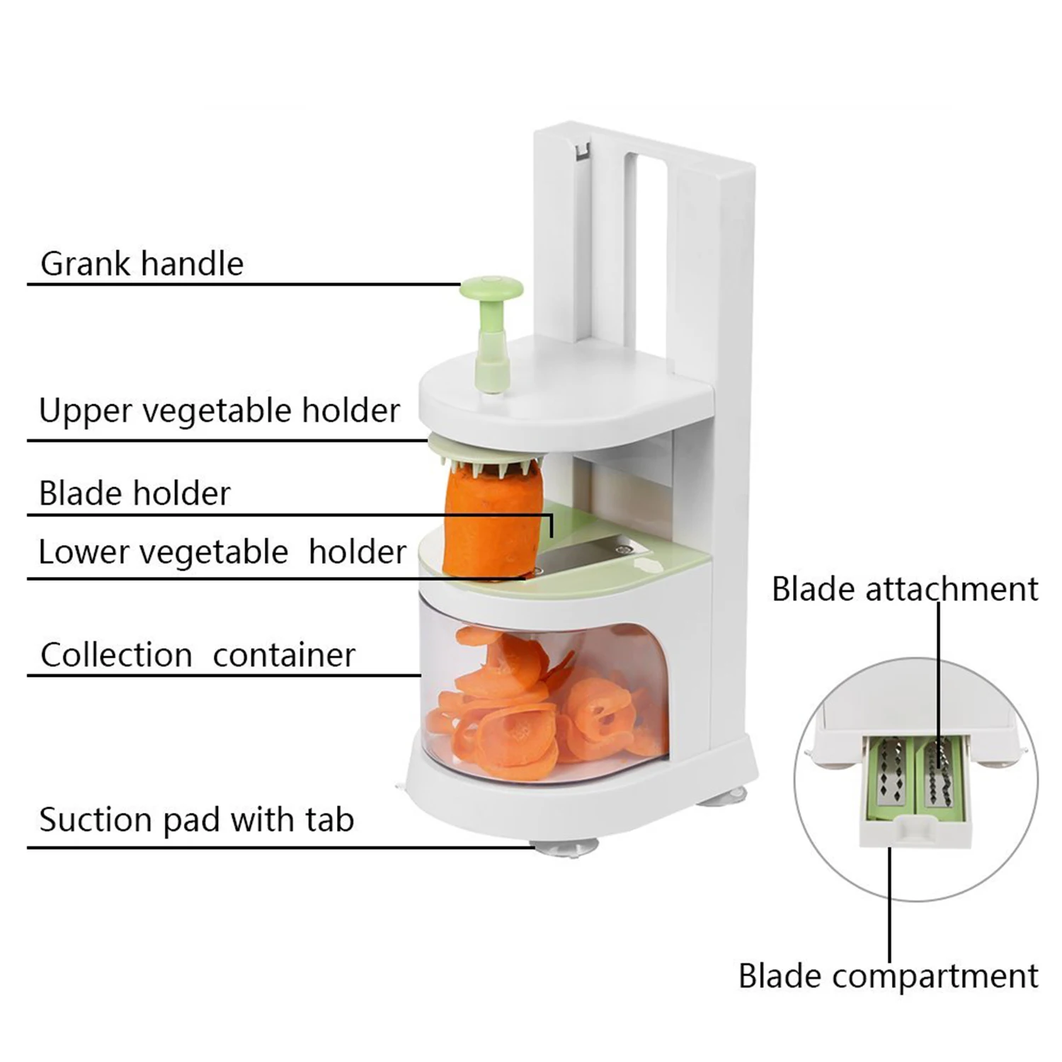 Kitchen vegetable Cutter 3-blade vegetable Cuisine Vertical Spiralizer