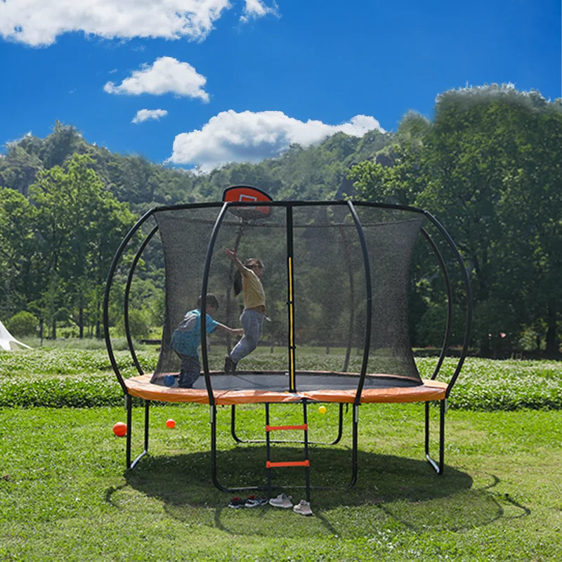 Zoshine Popular 10FT Pumpkin Trampoline Manufacturer Direct Shipping Fast Shipping Trampoline Home Outdoor In Stock