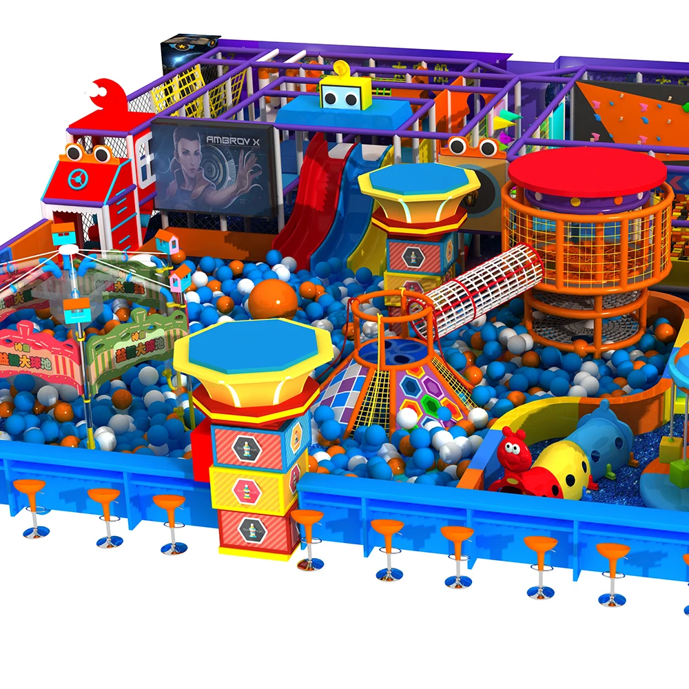 Large Commercial Design Playhouse Toddler Play Ground TownChildren Play Area Soft Baby Zone Kids Indoor Playground Equipment Set