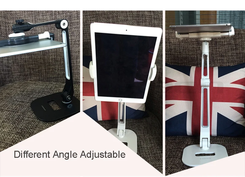 205D Multifunction 360 Rotation 4-13 inch Tablet PC Stand Mobile Phone Holder Metal Base Universal Foldable Lazy Tablet Support