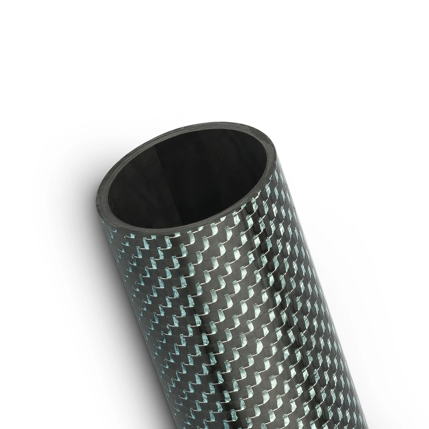 Whale stone Customized 3k Braided Carbon Fiber Round Tube colorful  With Twill Weave Supports Customized Gold Wire Carbon Tube