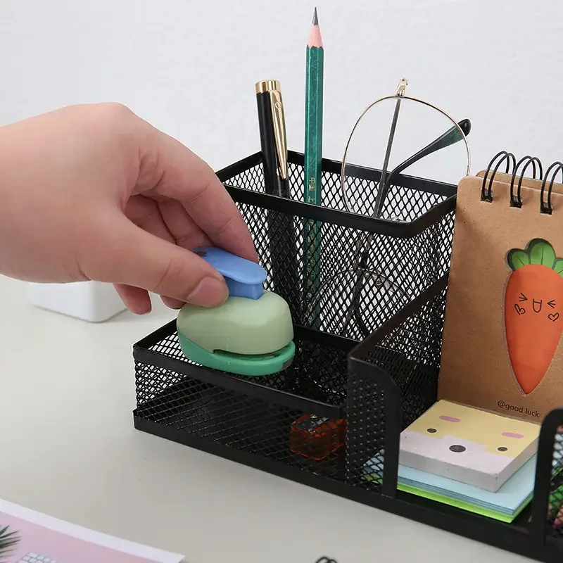 Office Supplies Metal Mesh Desktop Office Accessories Desk Organizer With Pen Holder