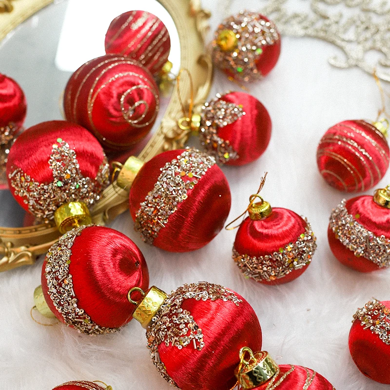 2024 Hot Selling Christmas Tree Pendant Christmas Supplies 6Cm Pvc Christmas Tree Decorations Balls