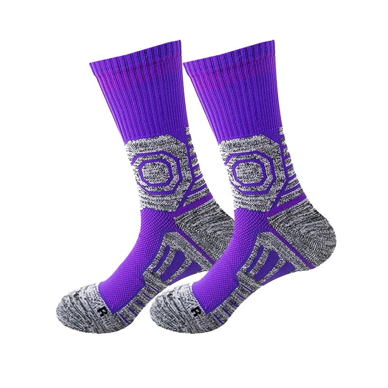 Wholesale custom design shock absorption athletic crew 100 cotton no blisters padded running socks mens