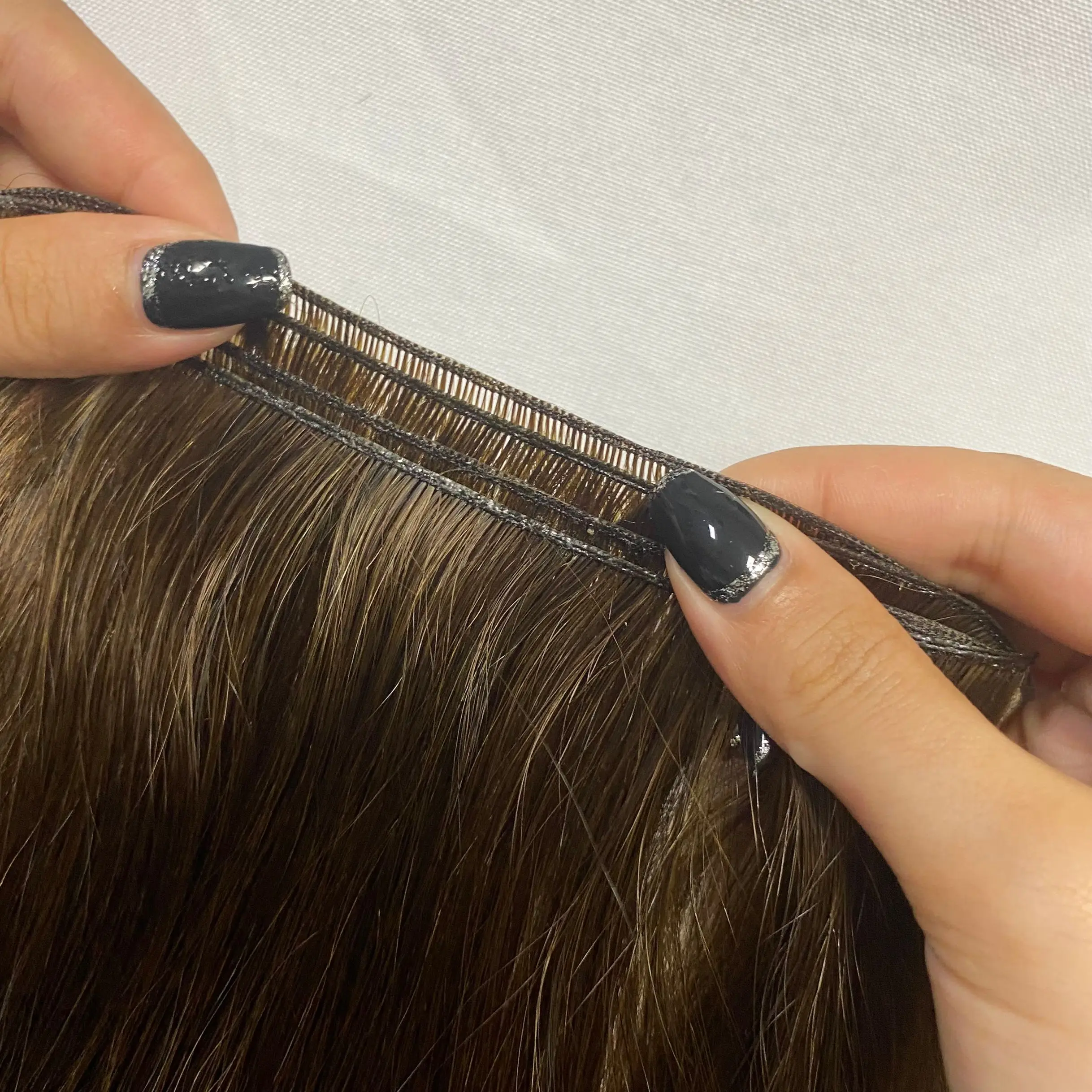 New Design Genius Weft Double Drawn Russian Hair Seamless Can Be Cut Remy Hair Genius Weft Extension