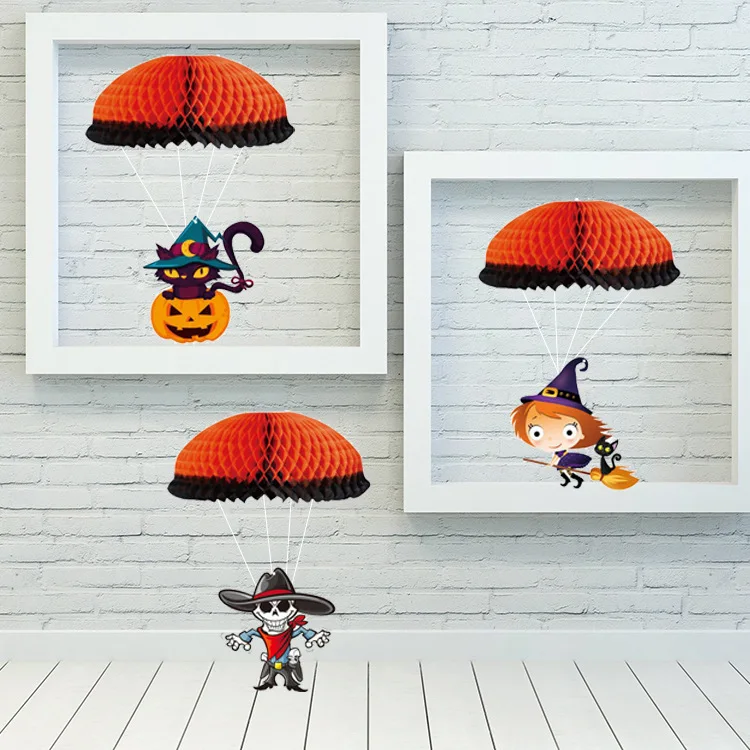 New Halloween pendant parachute paper pendant ballons party supplies decorations balloons set