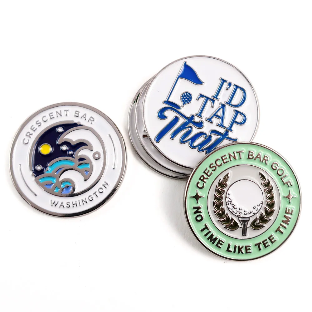 Best Price Various design Novelty Ball Markers Golf Accesory Custom Logo Golf Ball Marker Metal