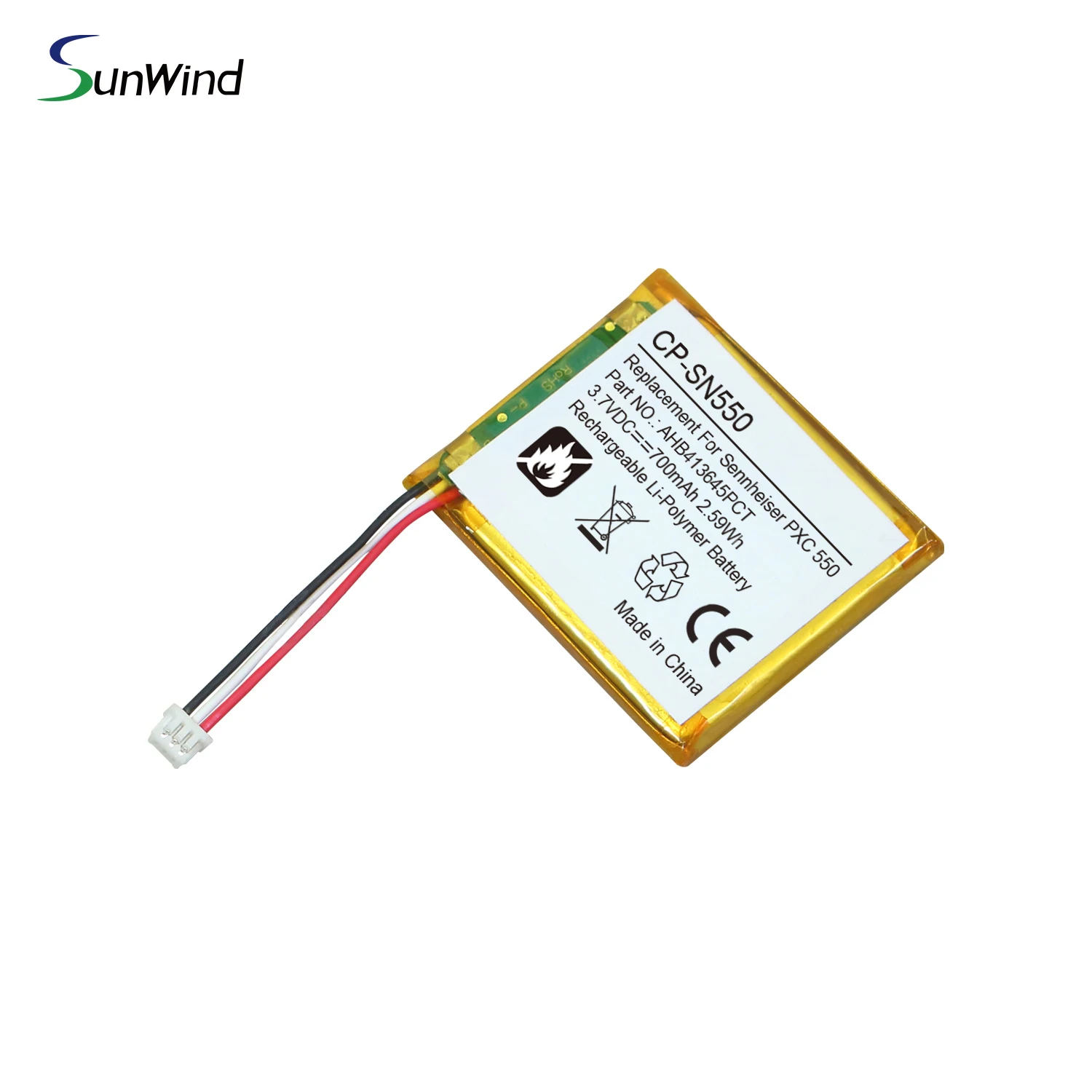 3.7V Replacement POS Terminal Battery for Sennheiser PAX SN550 700mah