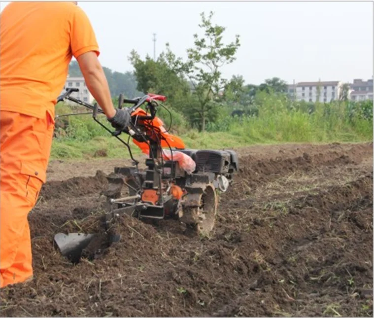 2 wheel walking behind tractor with rear-tine tiller