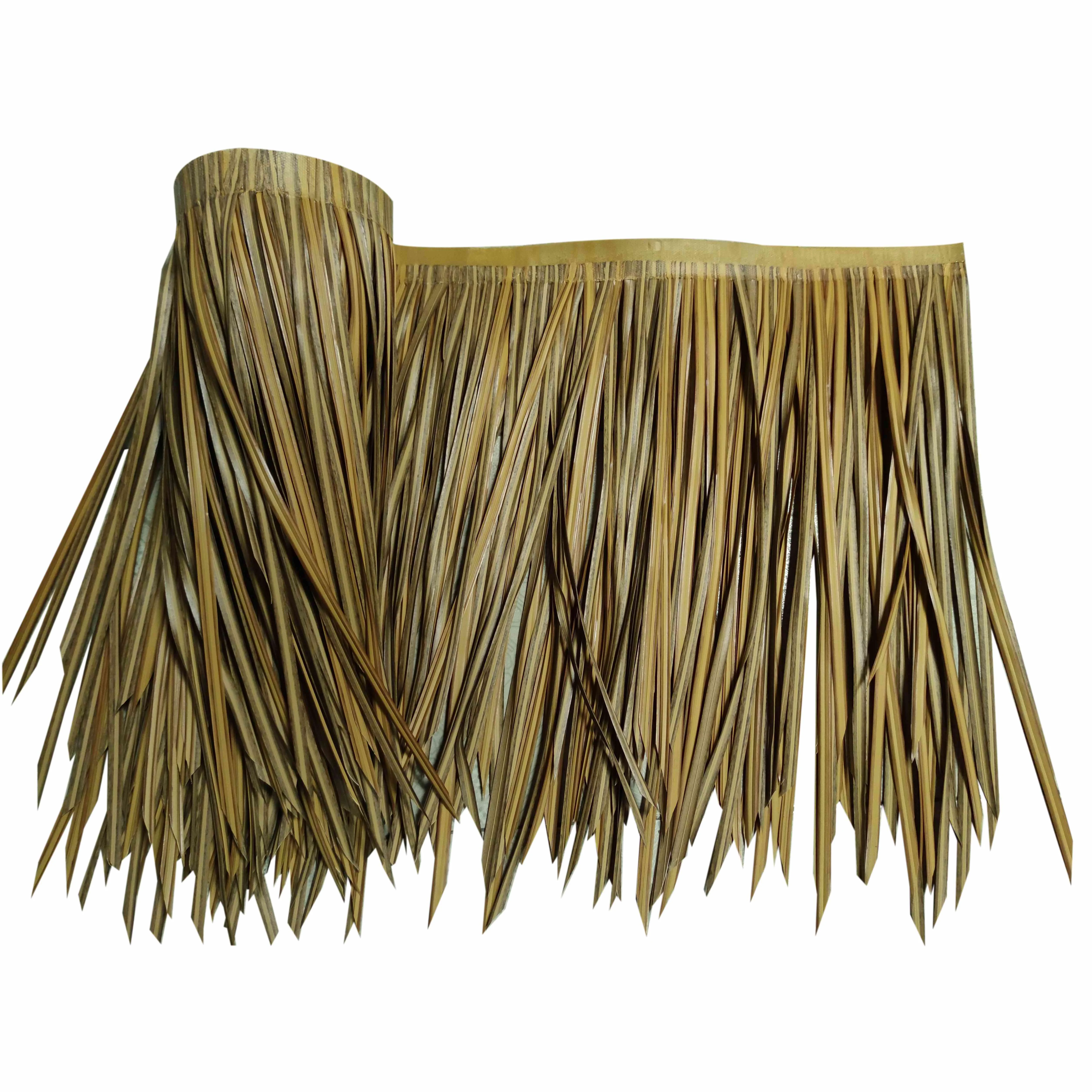 2023 The best Big Size Artificial Synthetic thatching Roof Construction   Tiki Hut Artificial thatch synthetic  plastic thatch