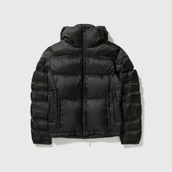 Crafted With Sustainable Materials Soft Polyester Shell Down Construction Detachable Adjustable Hood Waterproof  Down Jacket