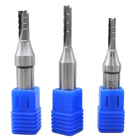 Hot selling CNC Straight Bits  Three Flutes TCT Straight Bits carbide straight cutters for roughing wood