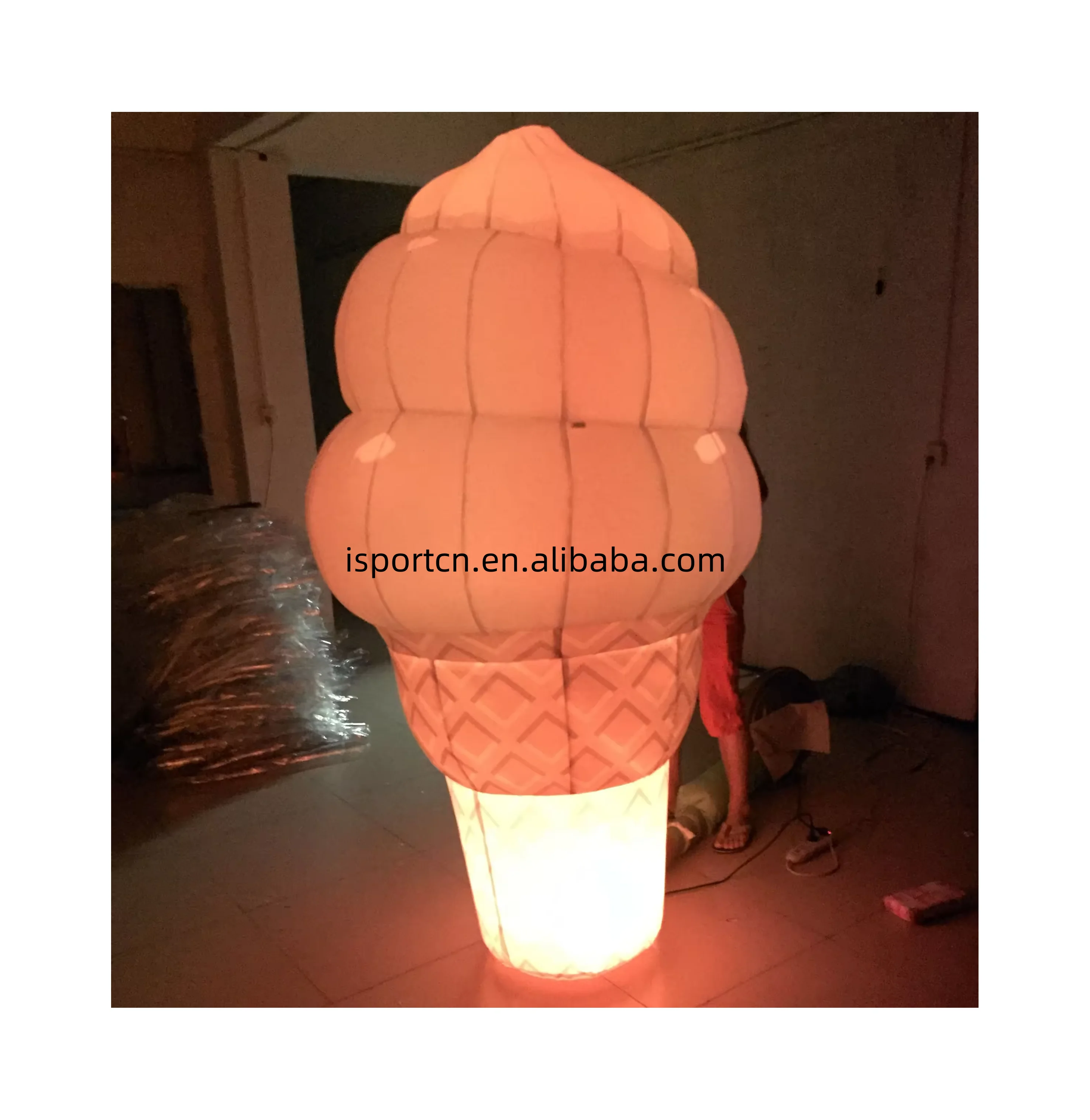 Hot sale inflatable ice cream with custom logo for summer promotion