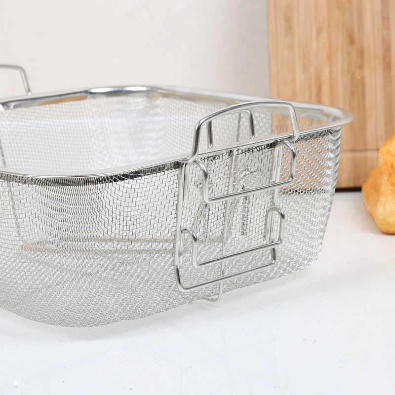 new square shape wire mesh handle basket for USA market