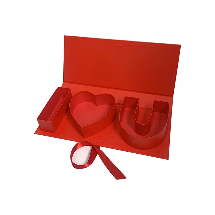 Wholesale  I Love You  Flower gift  Box  mother days flower gift chocolate box