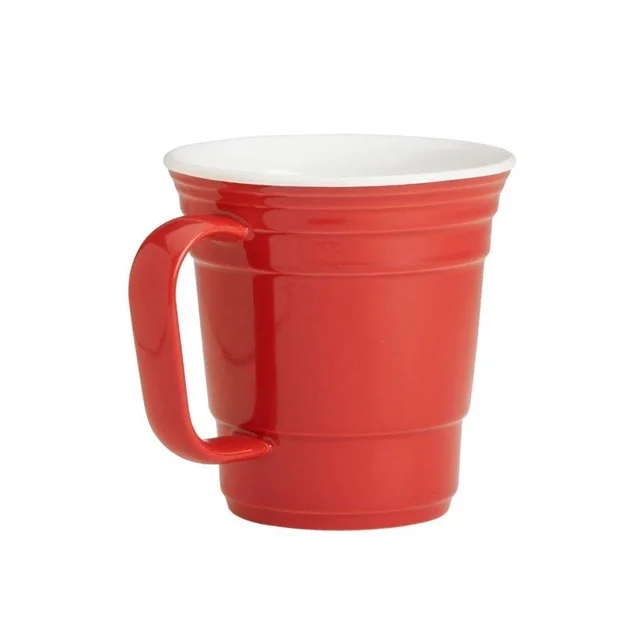 Оптовая продажа керамическая новая стильная красная красивая кофейная чашка ручной работы