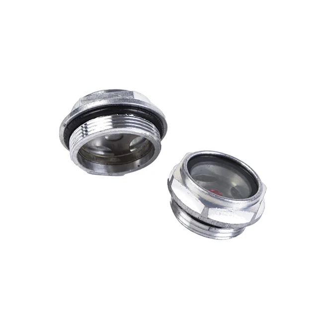 Aluminum Alloy Hex Oil Sight Glass Window Oil Liquid Level Gauge For Air Compressor Gearbox Pump Tank