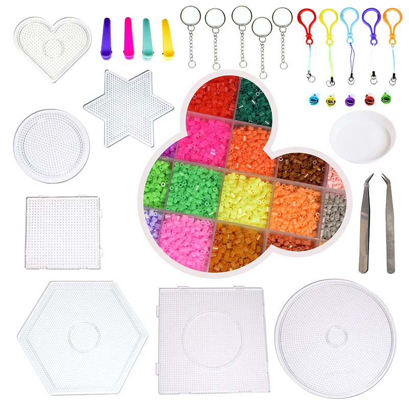 Factory Price 5mm Hama Perler Beads Set Children Puzzle Game Toy Customizable Diy Ironing Beads Kit For Kids