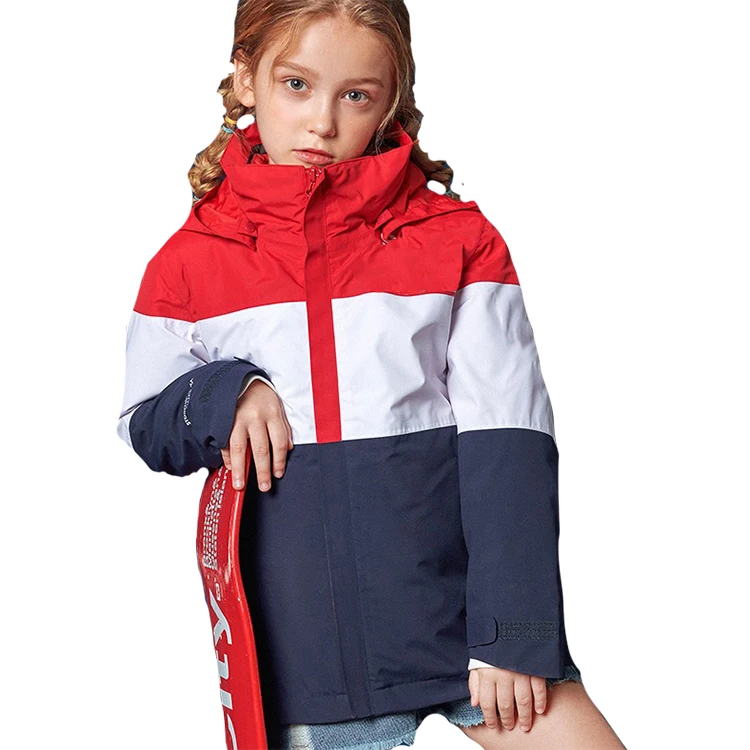 Детская одежда, для мальчиков и девочек, теплые winterdown вкладыш для пеших прогулок с жестким корпусом и кожаная куртка с защитой от влаги 3 в 1