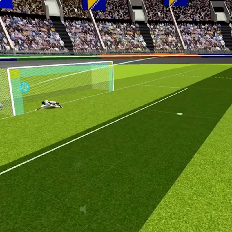 AR interactive projection football game, wall projection system, live penalty shot game for football lovers holographic software