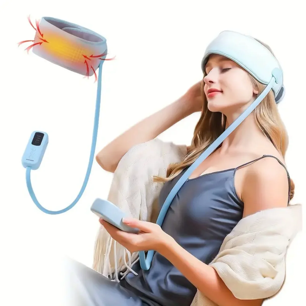 air pressure airbag intelligent hand-held heated electric head massager Vibratinghead massager