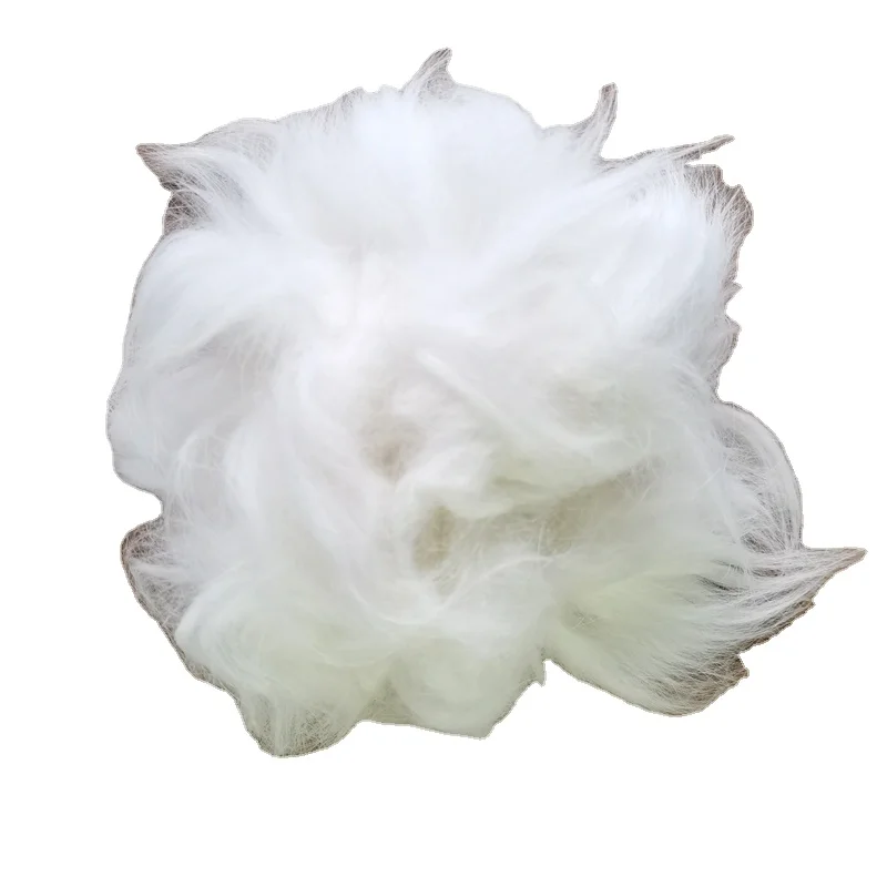 
ANGORA Rabbit Dehaired Fiber Long Hair Pure White Color High Quality Factory Wholesale Animal Material 