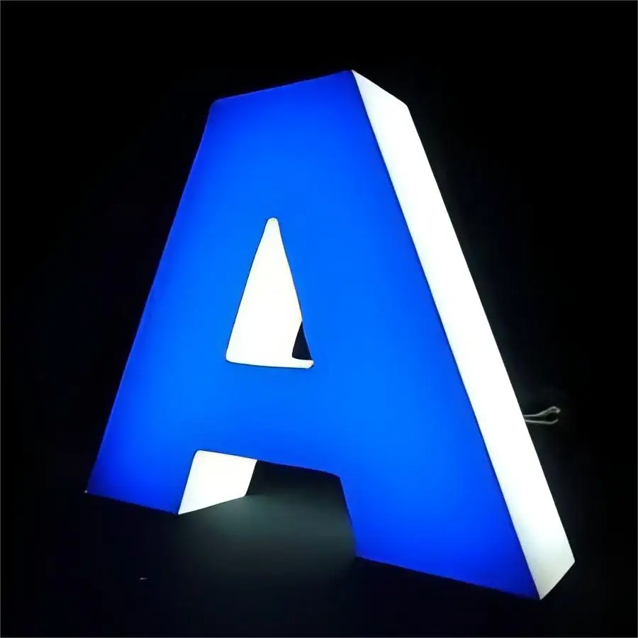 Best Quality Advertising Illuminated Outdoor Light Led Letter Business Store Sign 3D Acrylic Light up Custom Logo Letter Sign