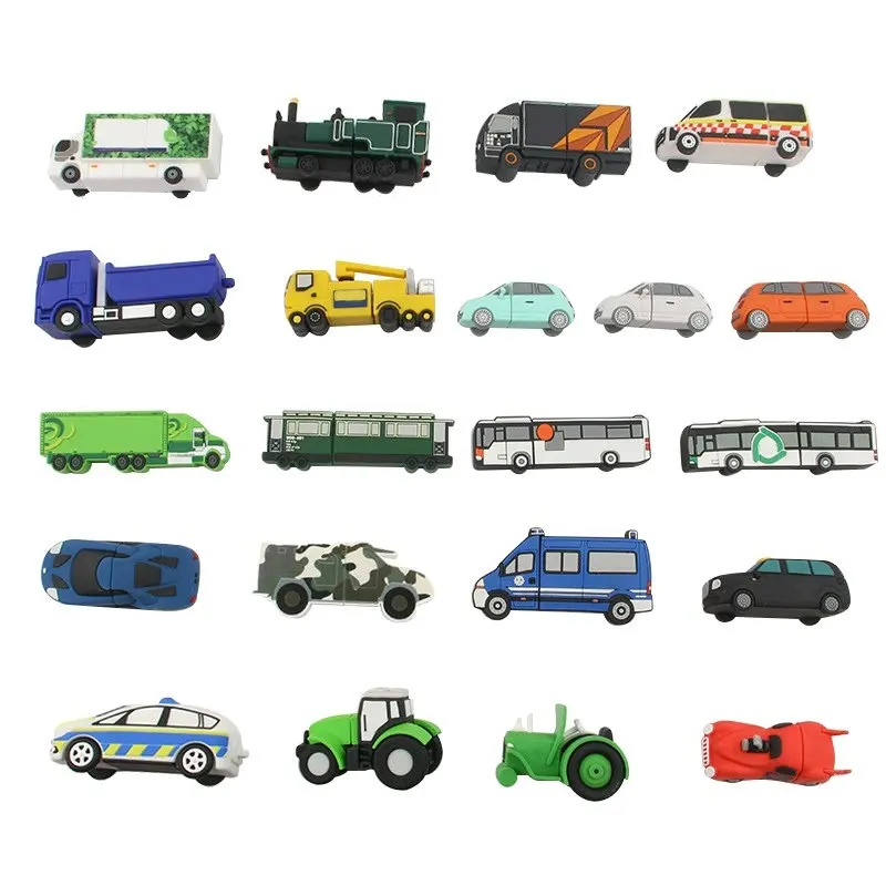 Personalized Cartoon Car PVC Rubber advertising USB Flash Drive 2D 3D Design Promotion Memory Stick 4GB 8GB 16GB Pendrive USB