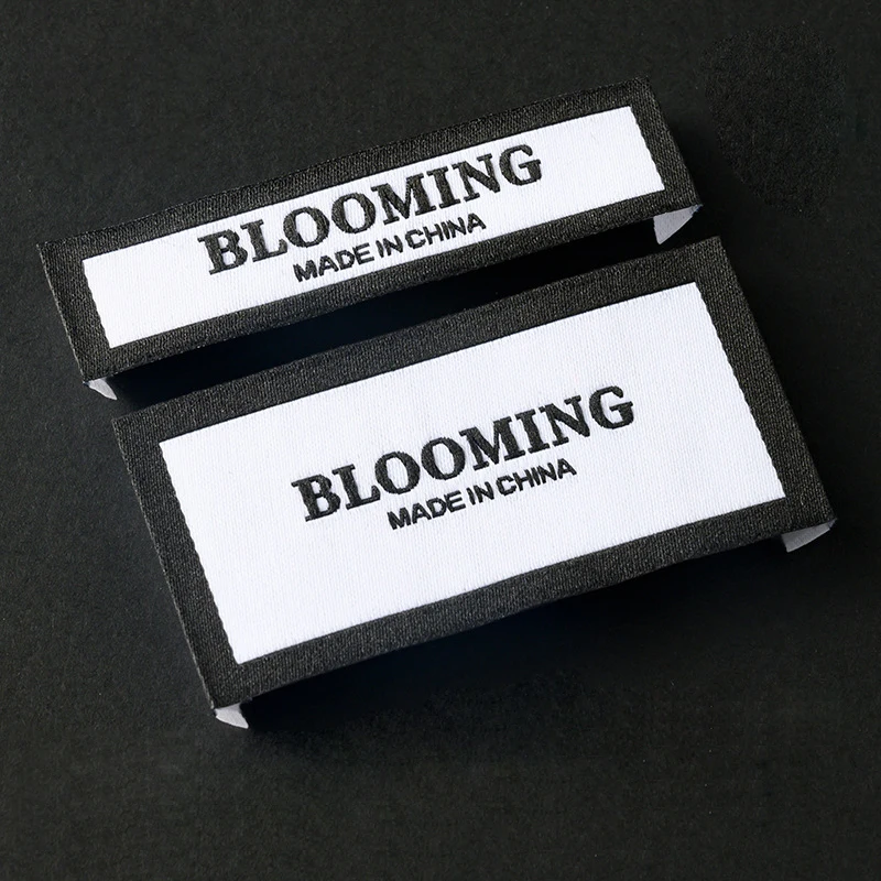 cheap price custom woven labels for Jeans Garment accessories custom brand logo woven labels
