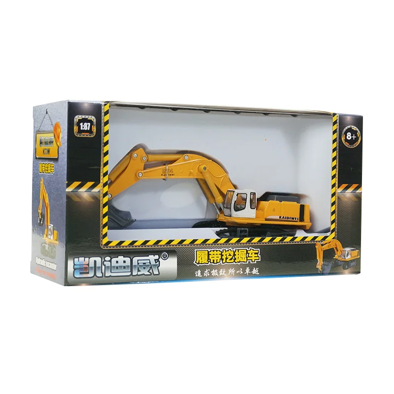 KDW 1:87 scale model car Die Cast Excavator educational toys Engineering Vehicle Model Truck As Gifts for kids