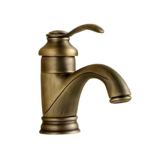 Antique single handle brass basin faucet water tap bathroom fauset kitchen taps