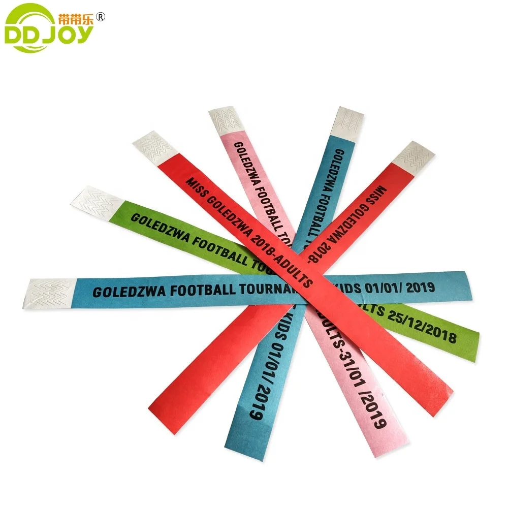 
Hand Band Festival Wristband Paper Bracelet Event Wristbands Tyvek Paper Event & Party Supplies Chinese New Year OEM Customized 
