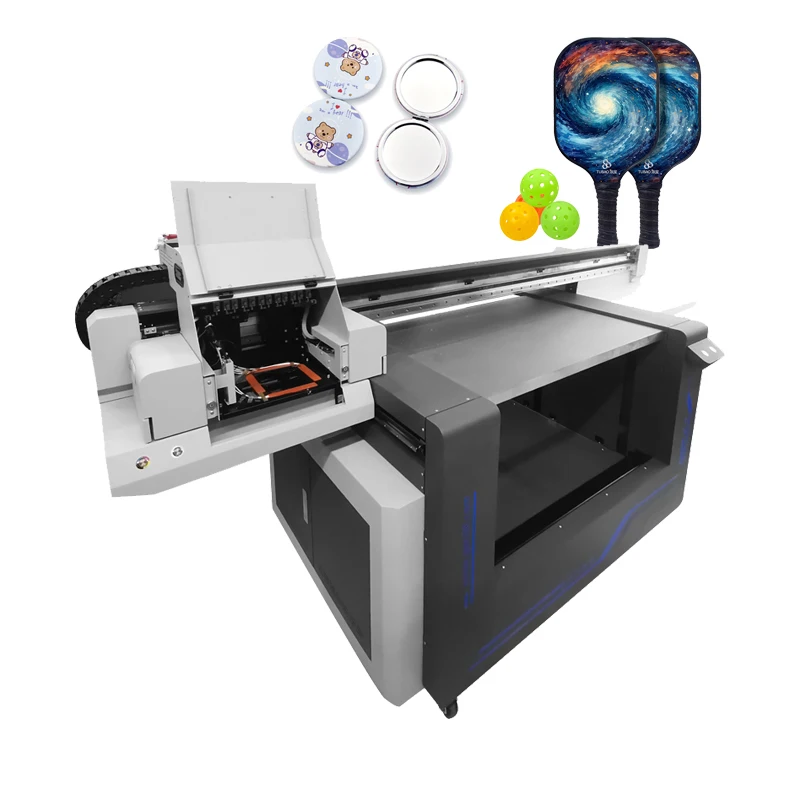 High resolution 6090 Inkjet UV ink phone case custom pickleball paddle Printing Flatbed Bottle Cylindrical UV Printer