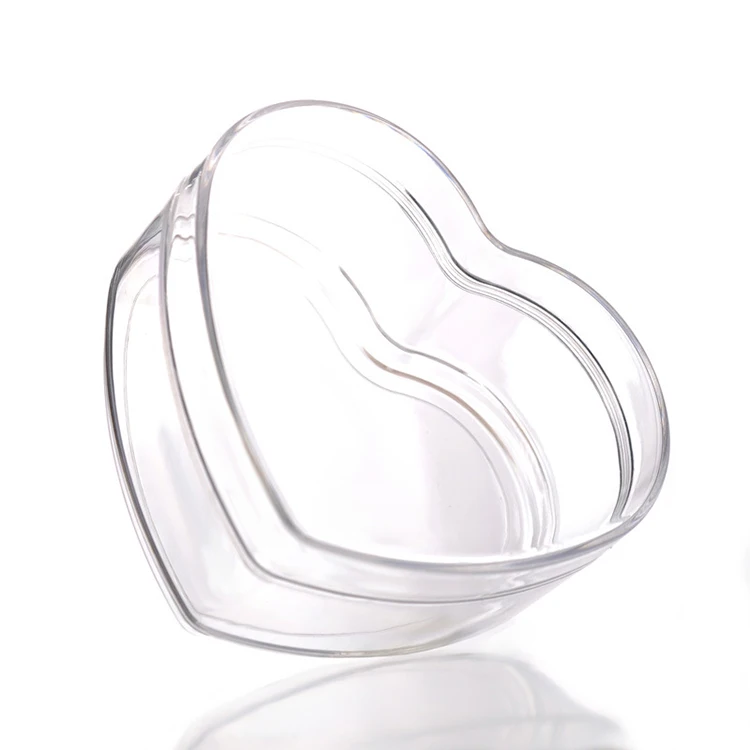 heart-shaped candy box transparent Acrylic Heart-Shaped Favors Cookie Candy Box