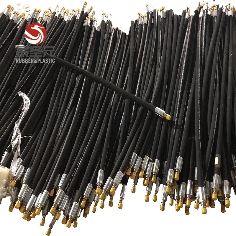  Гидравлический резиновый термостойкий шланг высокого давления 2SN/4SP /6SP для подачи топливного масла в сборе с фитингами фланцами