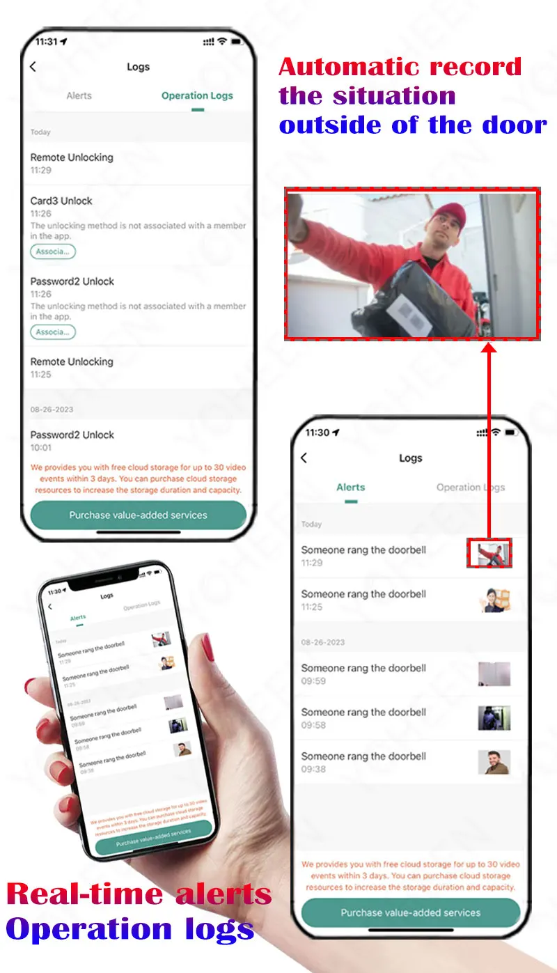 Two-way Voice Intercom Digital Smart Lock Tuya Wifi Remote App Unlock Electronic Door Lock Fingerprint Key Password Smart Lock