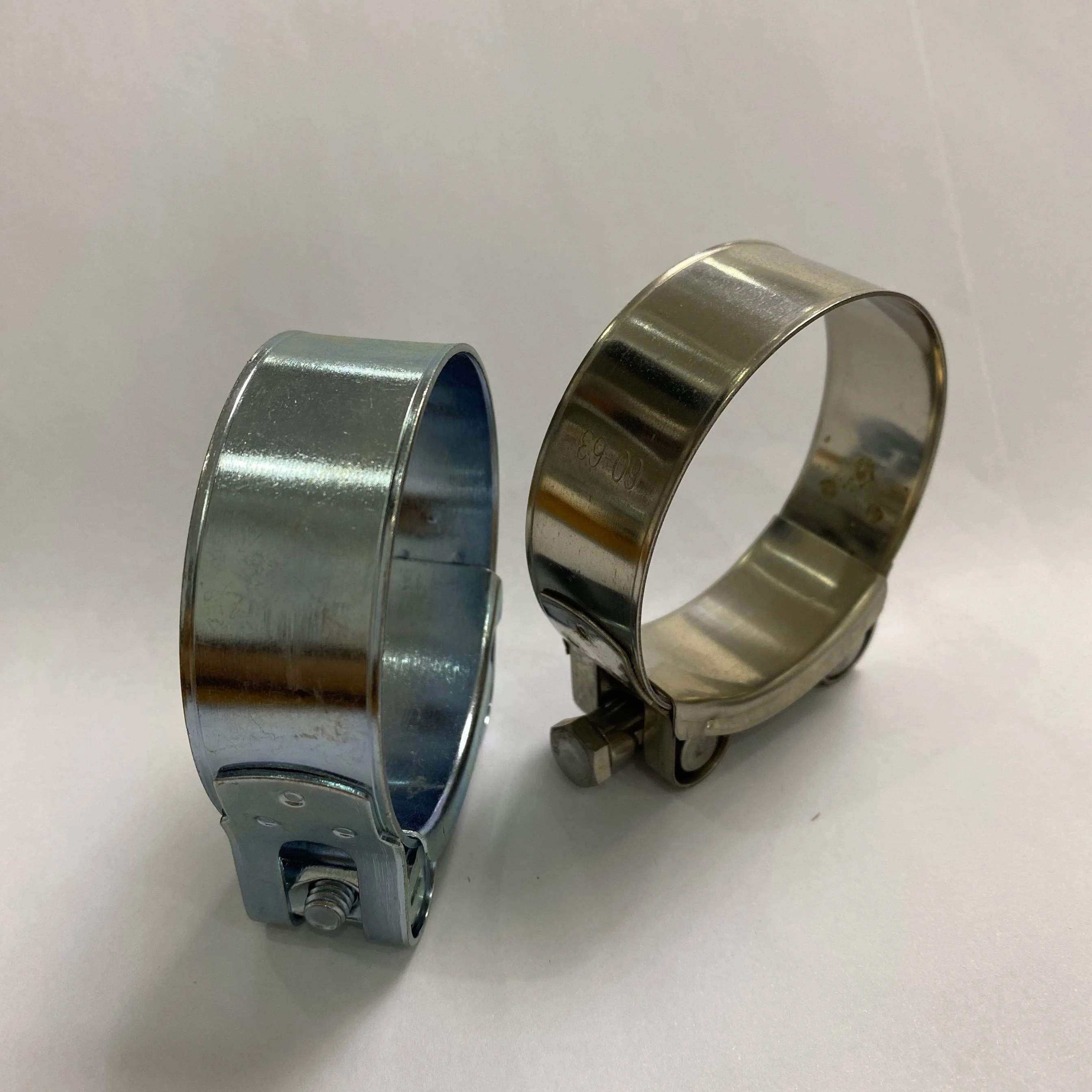 Single Bolt Super Hose Clamps High Pressure Heavy Duty Hose Clamp Galvanized Power Fire tension clamp