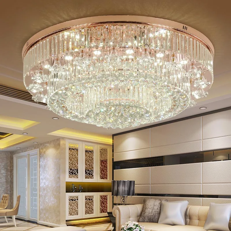 China Supplier Modern Led Ceiling Light Flush Mount, Crystal Led Ceiling Lamp For Home Hotel Display-Room