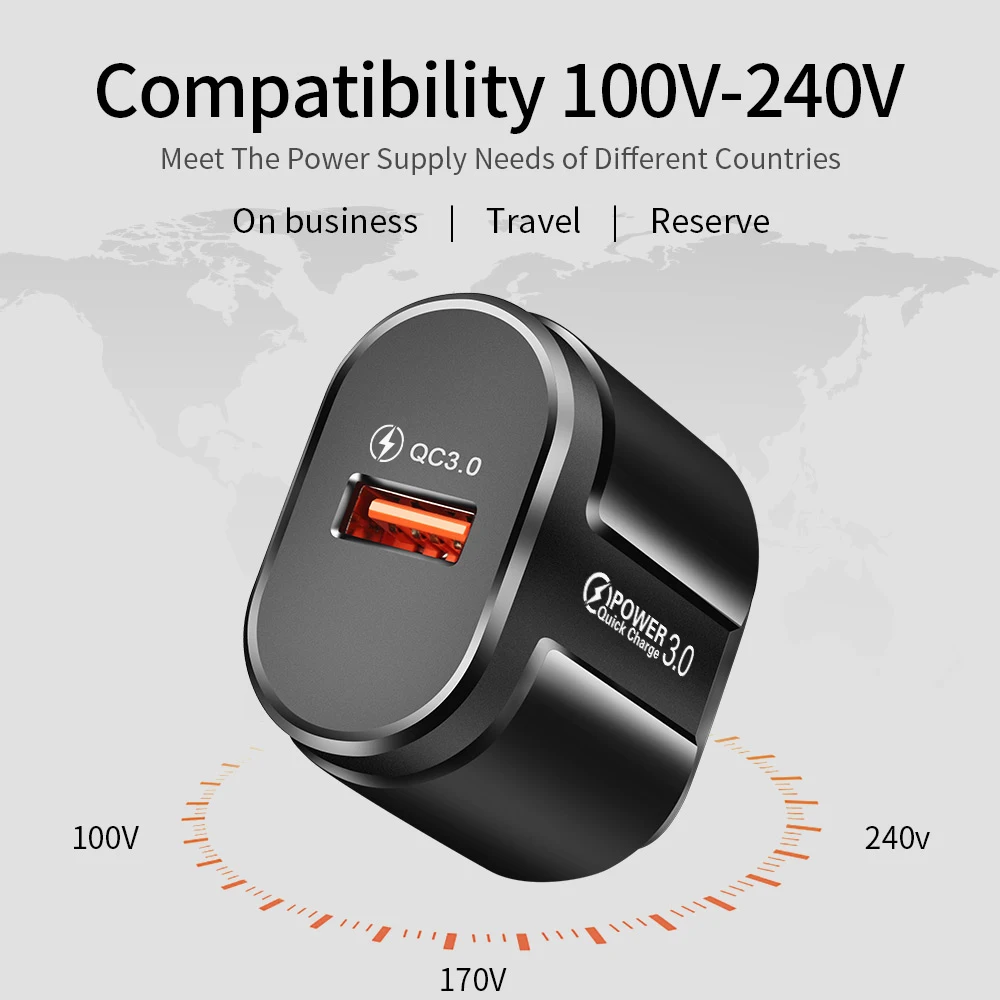 Quick Charge 3.0 QC 18W PD USB Charger QC3.0 Fast Charging Wall Phone For Samsung Xiaomi 11 iPhone