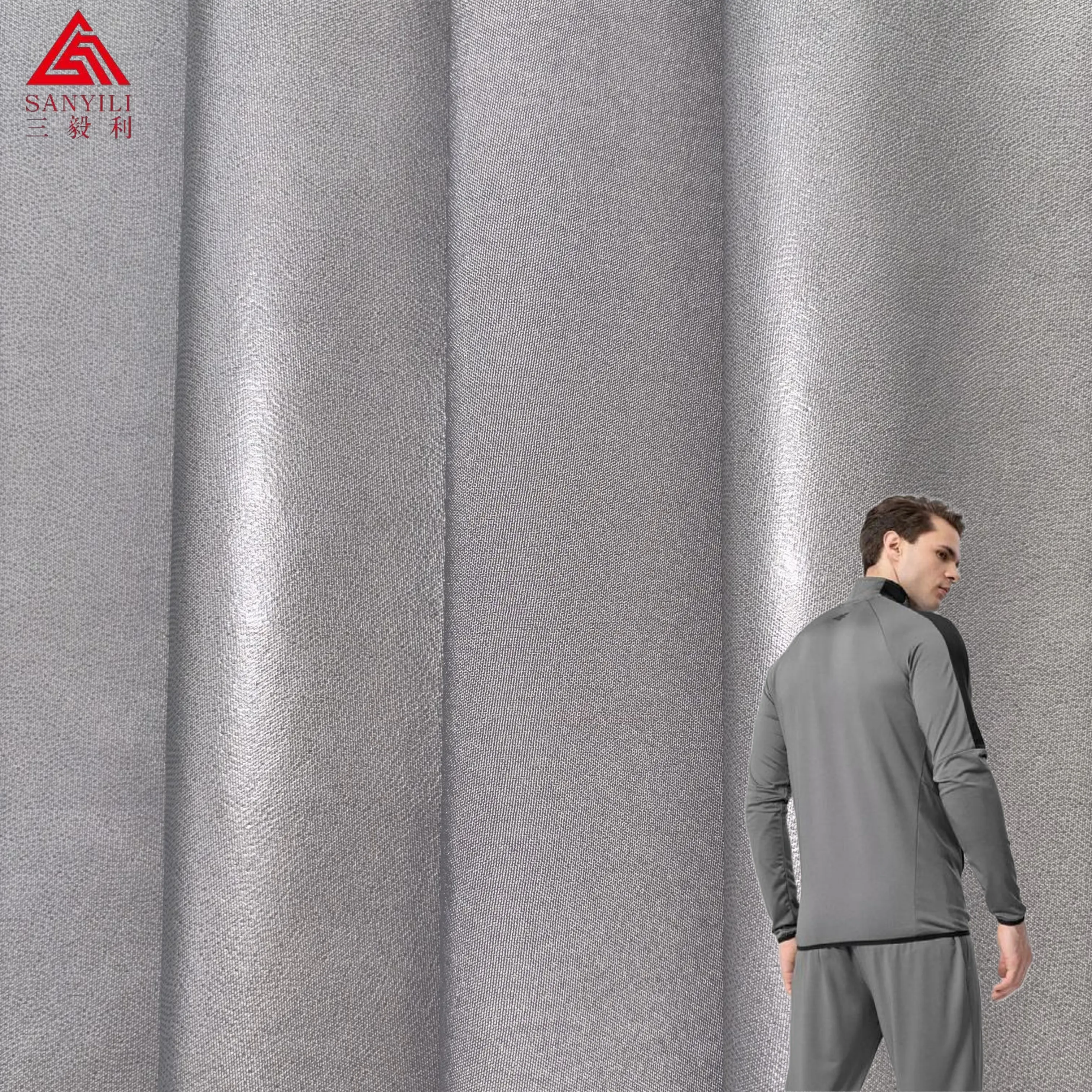 100D polyester spandex fabric 4 way stretch fabric 2 layer laminated breathable elastic for clothing