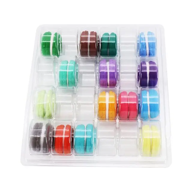 
High Quality Macaron Plastic Packaging For 24 Plastic Macaron Blister Tray With Lid 