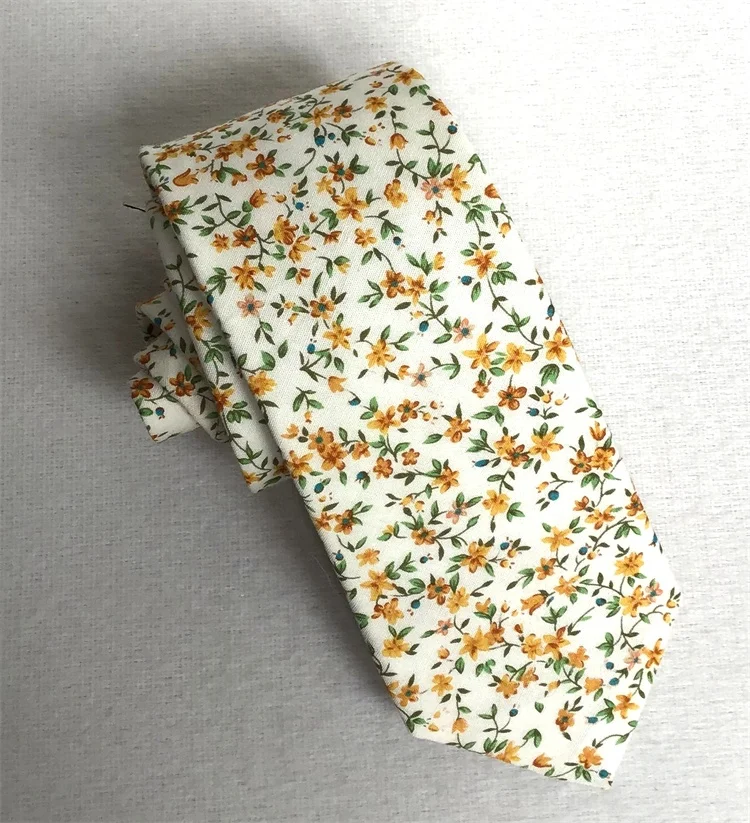 
 Polyester Cotton made floral flower printed ties  