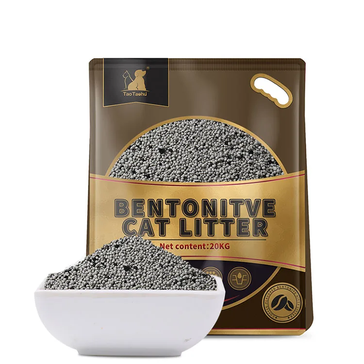 low track Fast clumping dust free arena para gato Ball Shape Sodium Clay Bentonite Cat Sand Litter