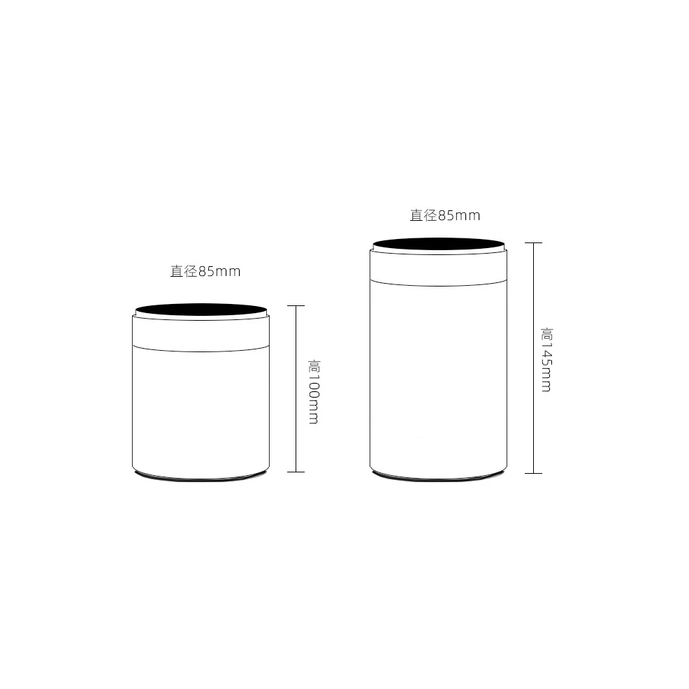 Competitive Empty Food Grade Metal Container 85*145mm Tea Tin Box