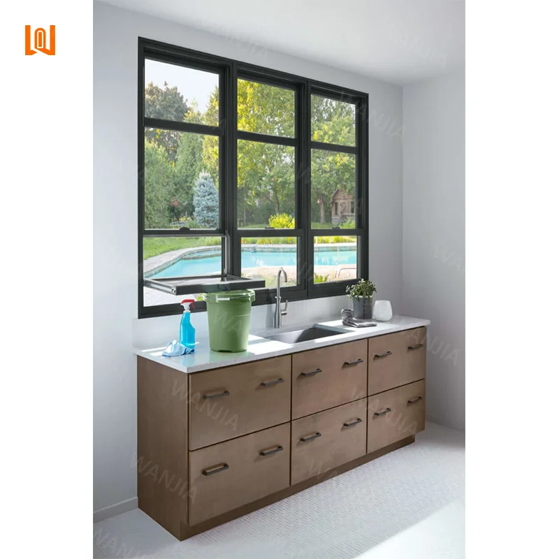 Heavy Duty Design Intelligent Electric Vertical Sliding Windows Aluminum Double Hung Home House Single